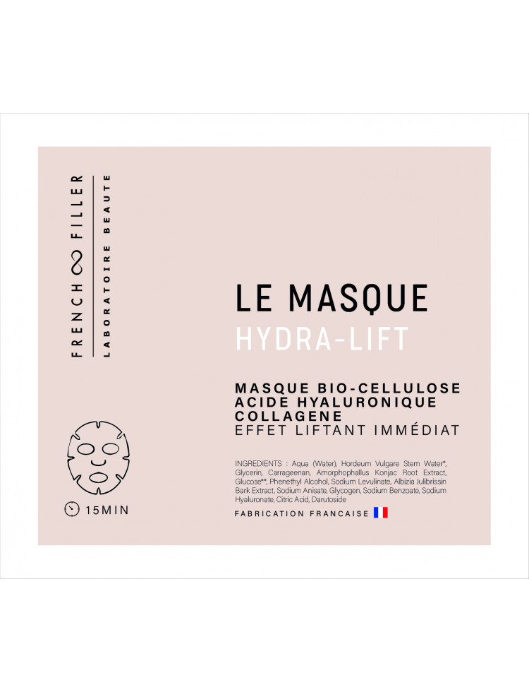 MASQUE HYDRA-LIFT (ACIDE HYALURONIQUE+Collagène) French Filler Beauty