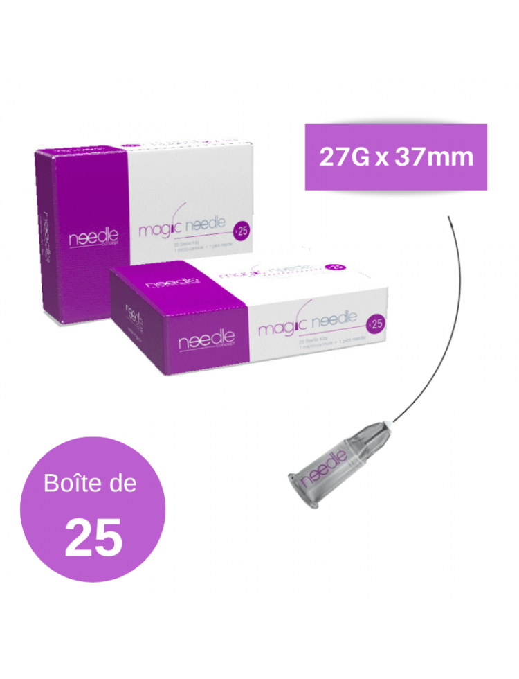 Magic Needle 27G x 37mm cannulas (box of 25) Magic Needle 27G x 37mm cannulas (box of 25)
