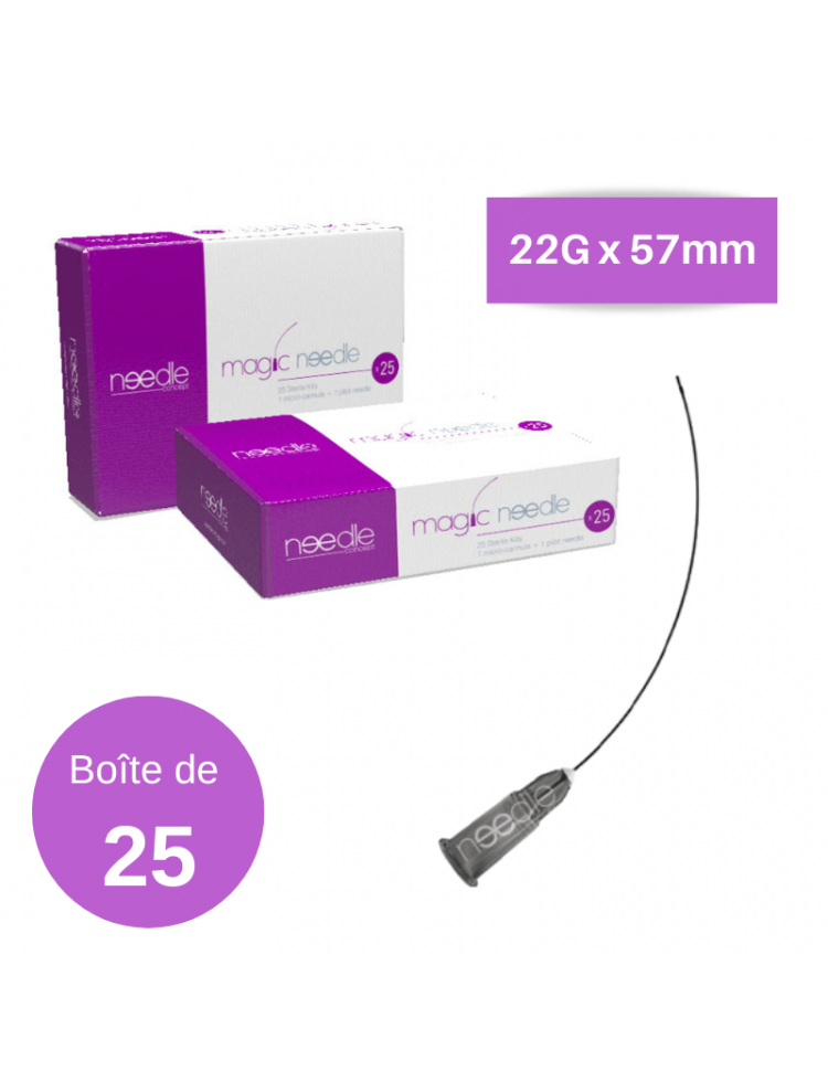 Canules 22G x 57mm Magic Needle Canules 22G x 57mm Magic Needle