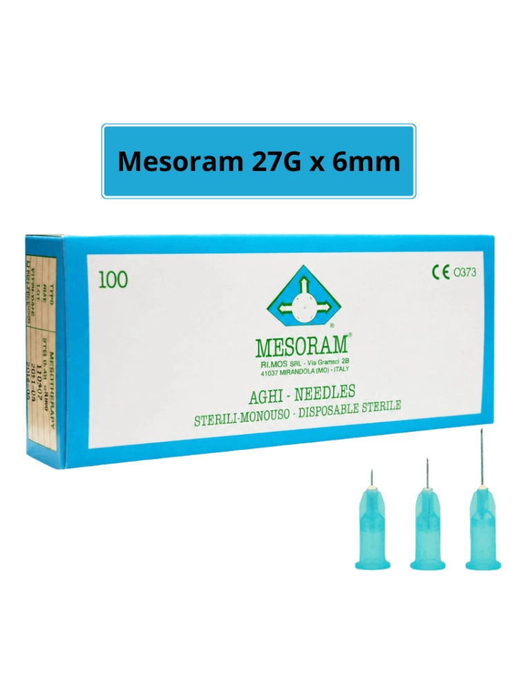 Aiguilles Mesoram 27G x 6mm