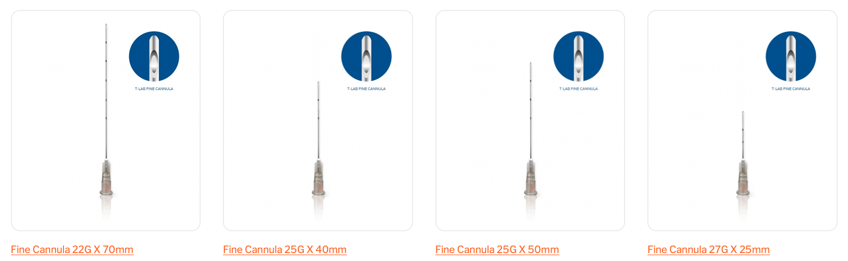 micro-canules TLAB 27G 22G 25G